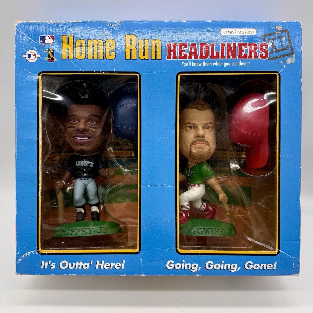 Home Run Headliners 1998 Ken Griffey Jr. & Mark McGwire with Hats Limited‎ COA